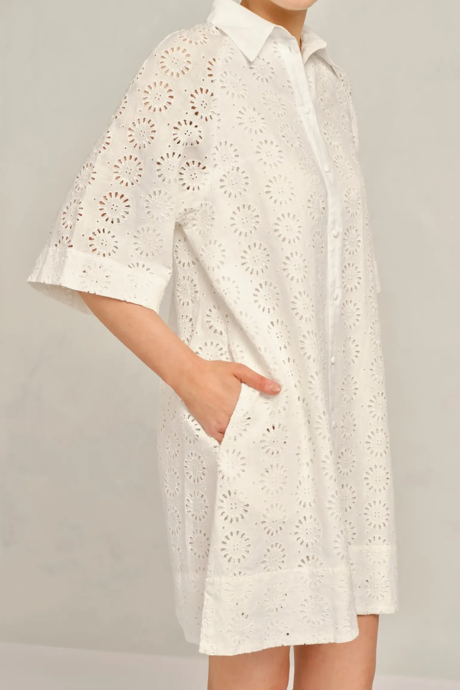 Alessandra Aurienne Dress Posy - White