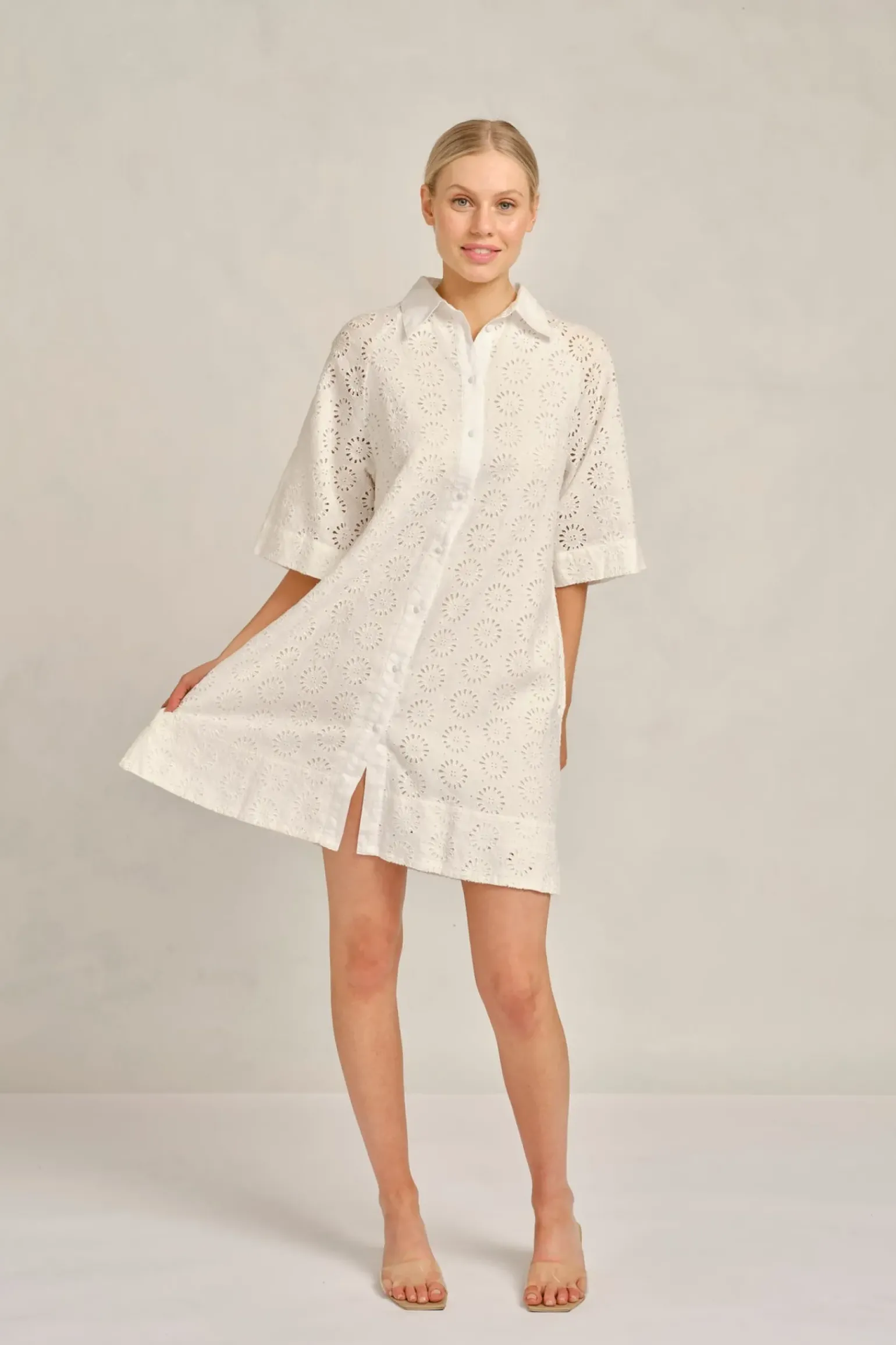 Alessandra Aurienne Dress Posy - White