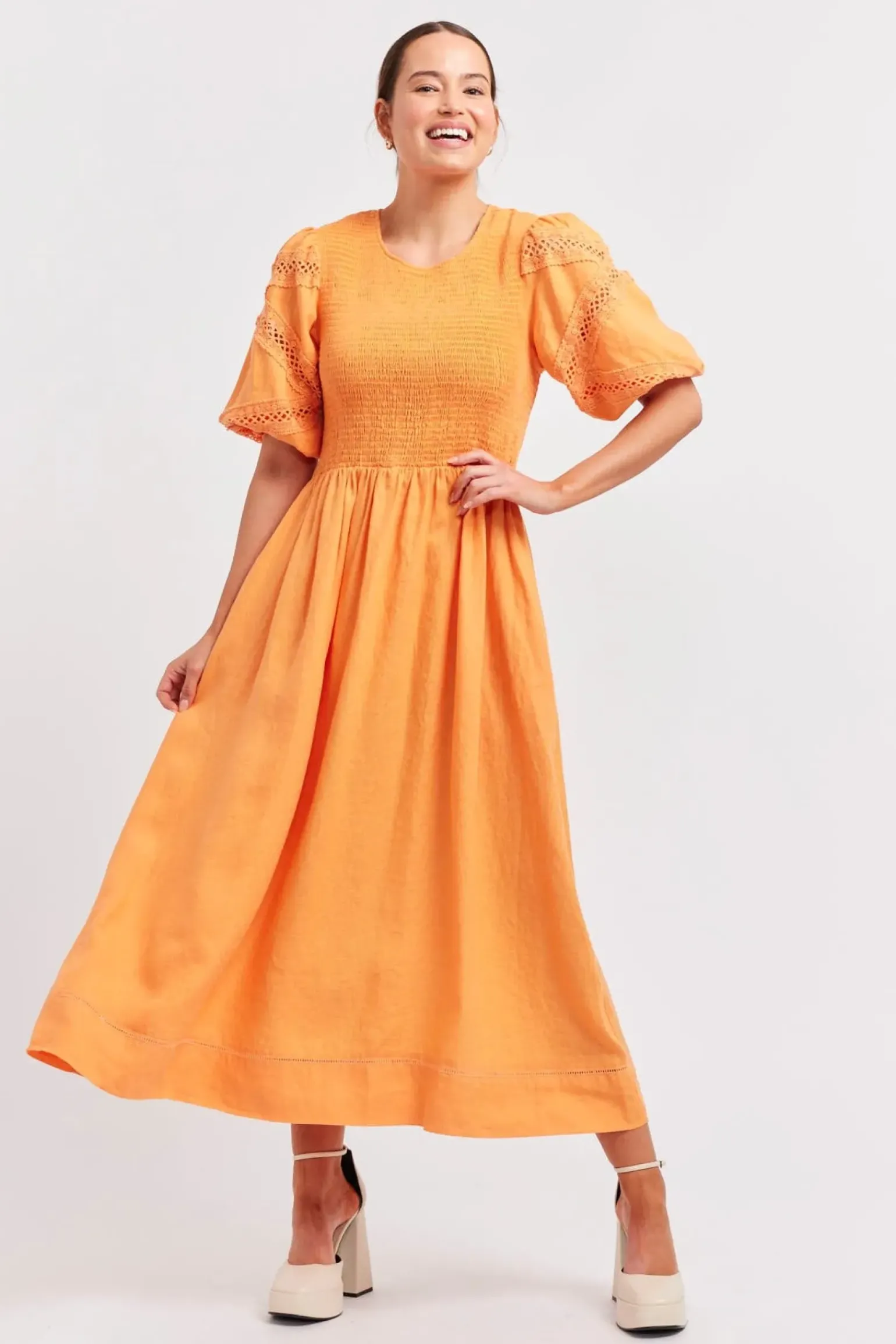 Alessandra Claudia Dress - Marigold