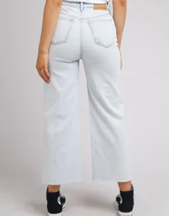 All About Eve Charlie High Rise Wide Leg Jean - Bleach Denim