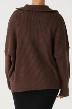 ARCAA Margo Button Up Sweater - Chocolate