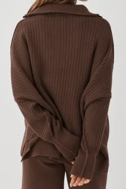 ARCAA Margo Button Up Sweater - Chocolate