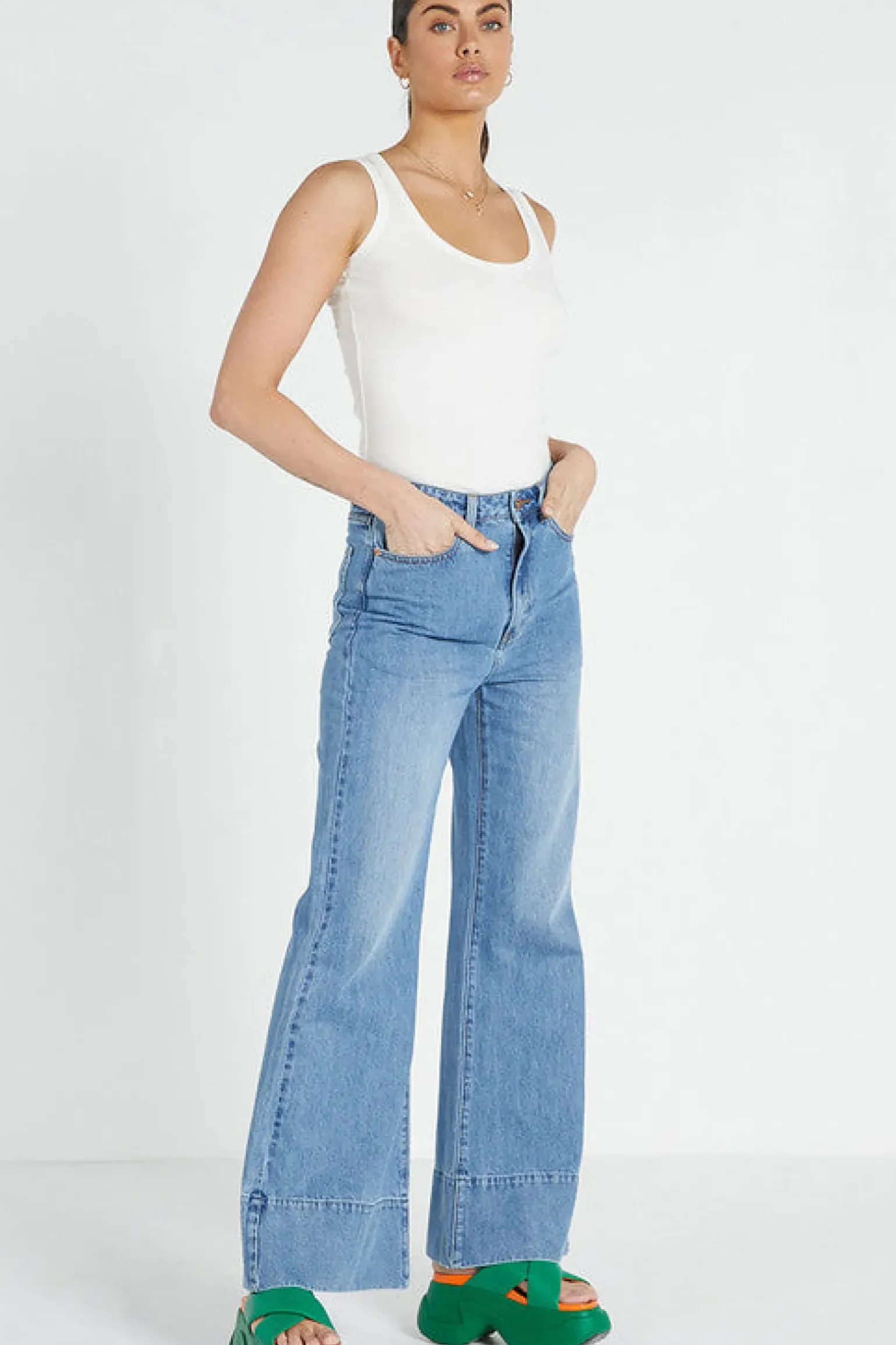 Bohemian Traders Flared Jean - Light Blue