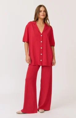 Cartel & Willow Lara Knit Top - Cherry