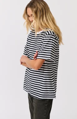 Cartel & Willow Marlie Tee - Black/White Stripe