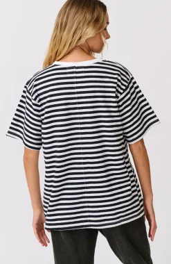 Cartel & Willow Marlie Tee - Black/White Stripe