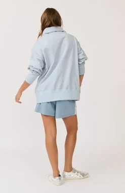 Cartel & Willow Nova Half Zip Sweater - Sky