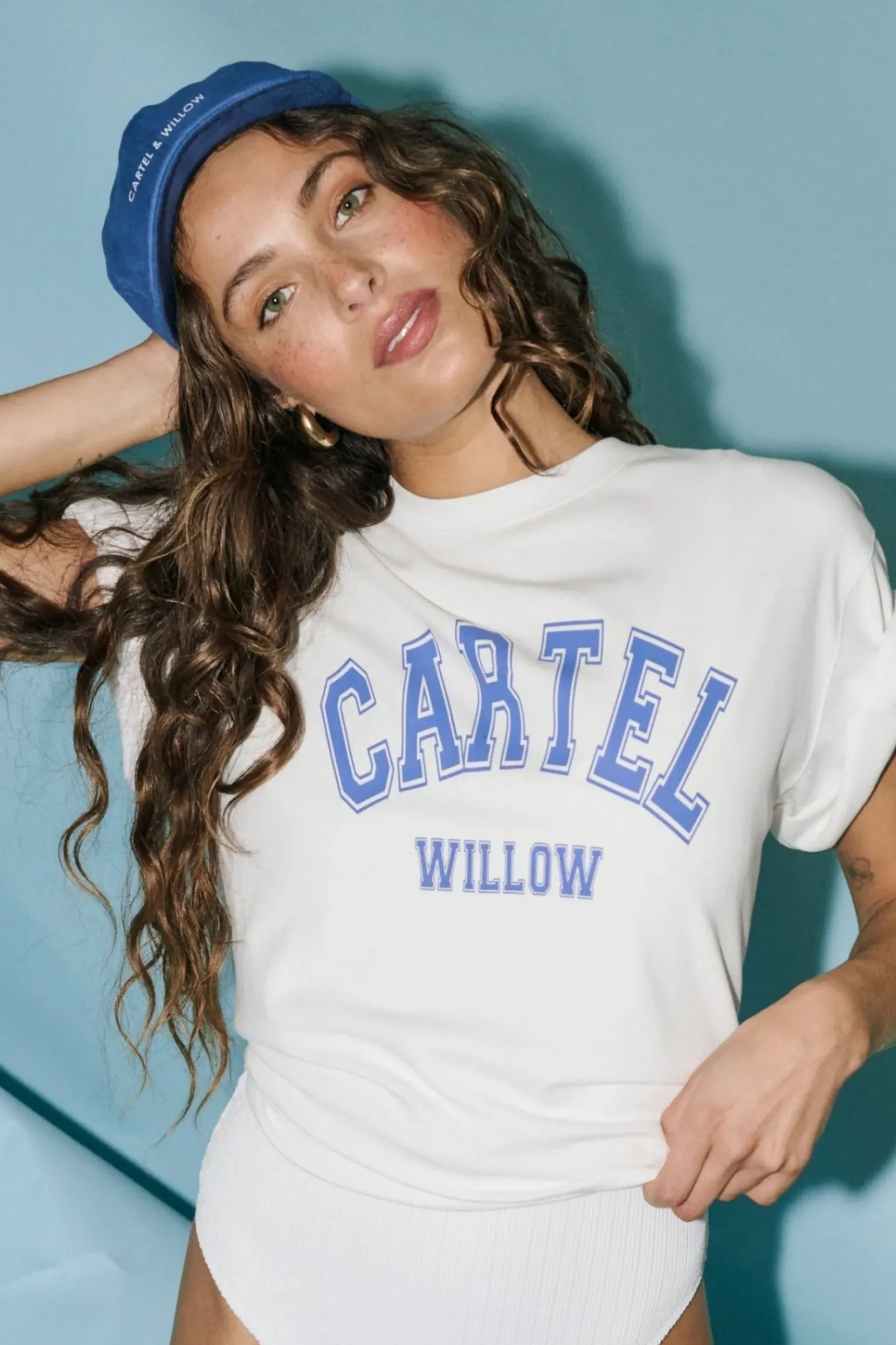 Cartel & Willow Sadie Tee - White Azure