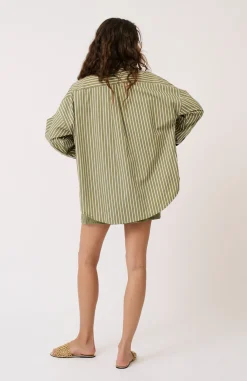 Cartel & Willow Tammy Shirt - Palm Stripe