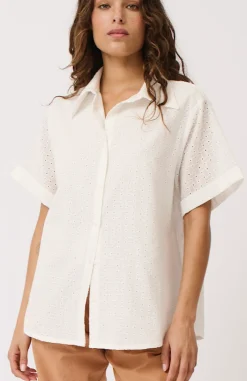 Cartel & Willow Tully Shirt - White Broderie