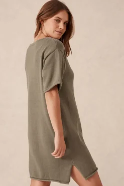 Ceres Life Boxy Knit Dress - Moss Green