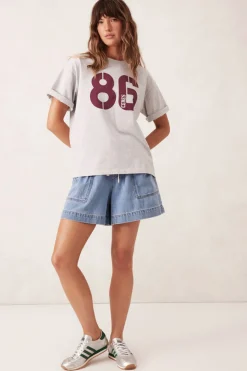 Ceres Life Boyfriend Tee- Cloud Marle/Ceres 86