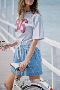 Ceres Life Boyfriend Tee- Cloud Marle/Ceres 86