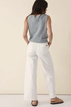 Ceres Life Classic Wide Leg Jean - Fresh Ecru