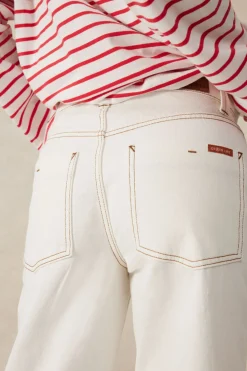 Ceres Life Crop Frenchie Jean - Fresh Ecru