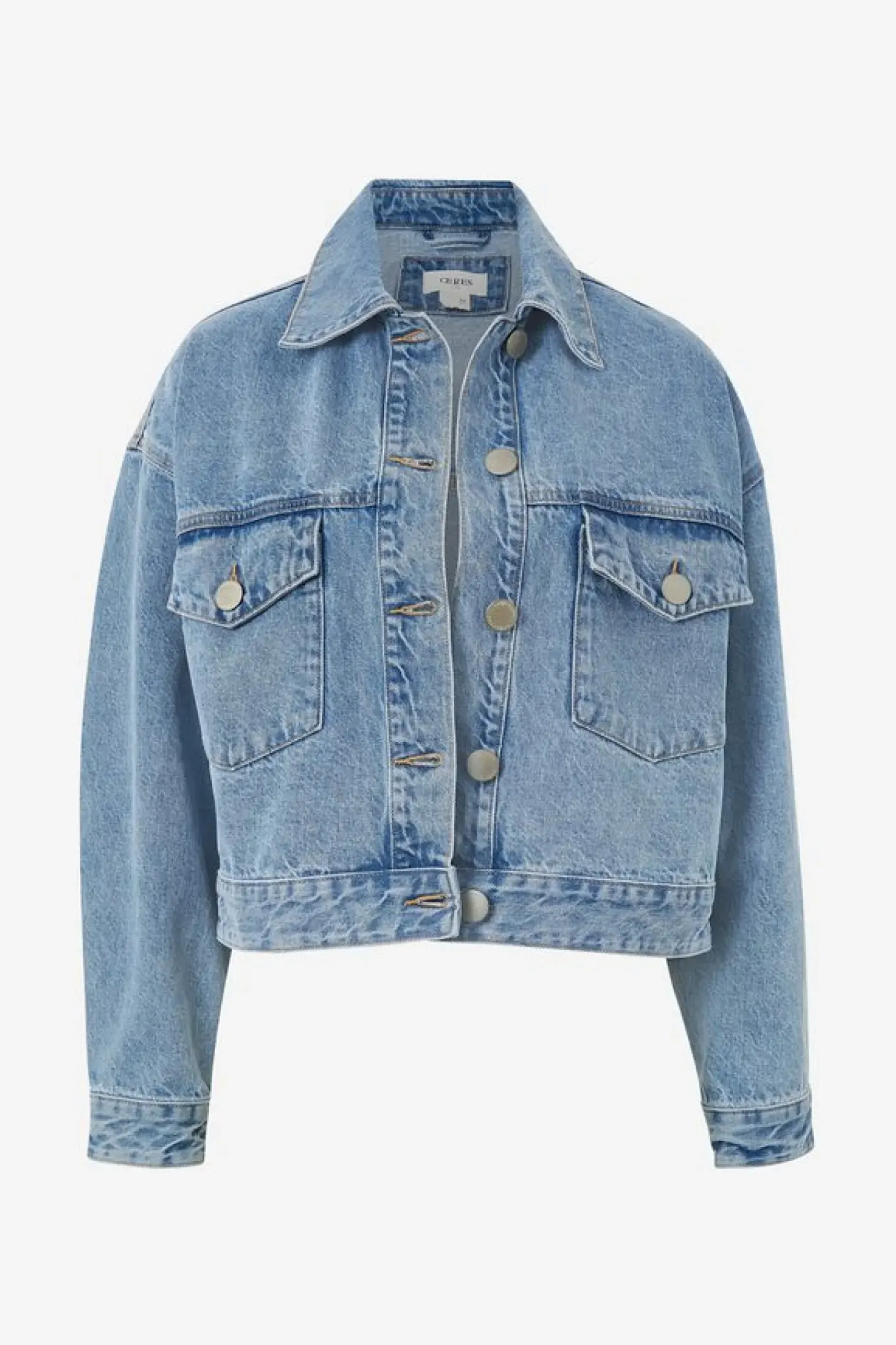 Ceres Life Cropped Denim Jacket - Vintage Blue