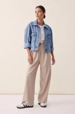 Ceres Life Cropped Denim Jacket - Vintage Blue