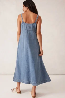 Ceres Life Denim Beach Dress - Worn Blue