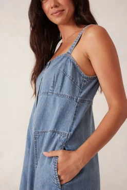 Ceres Life Denim Beach Dress - Worn Blue