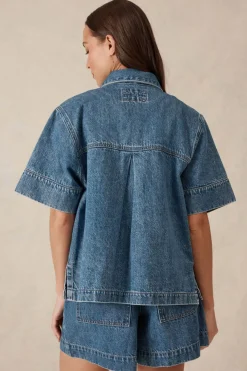 Ceres Life Jacqui Felgate Boxy Denim Shirt - Indigo Denim