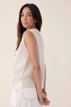 Ceres LIfe Mesh Knit Tank - Ecru