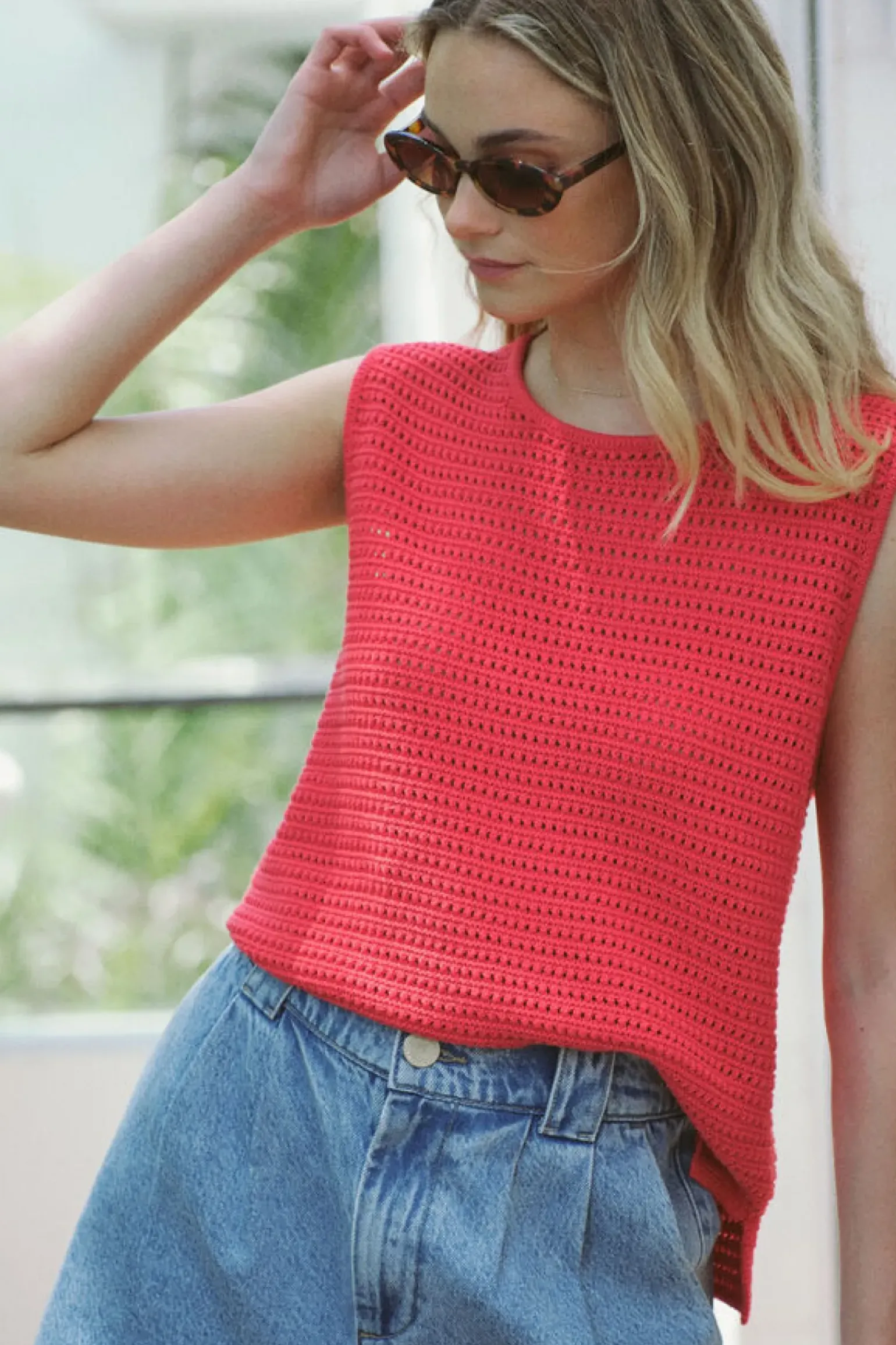 Ceres LIfe Mesh Knit Tank - Heritage Red