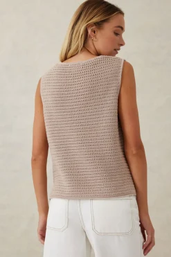 Ceres Life Mesh Knit Tank - String