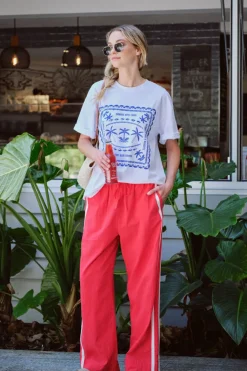 Ceres Life Relaxed Drawstring Pant - Heritage Red