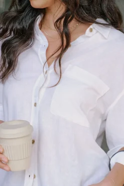 Ceres Life Relaxed Pocket Shirt- White