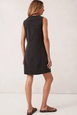 Ceres Life Seamed Mini Shift Dress - Vintage Black