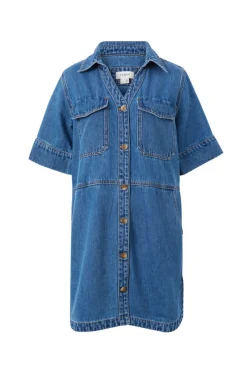 Ceres Life Side Pocket Boxy Dress - Fresh Indigo