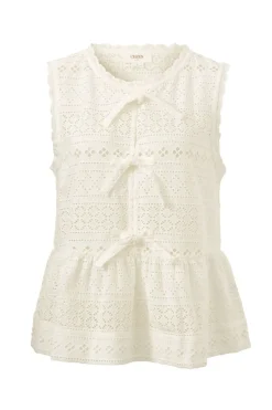 Ceres Life Sleeveless Tie Top - White