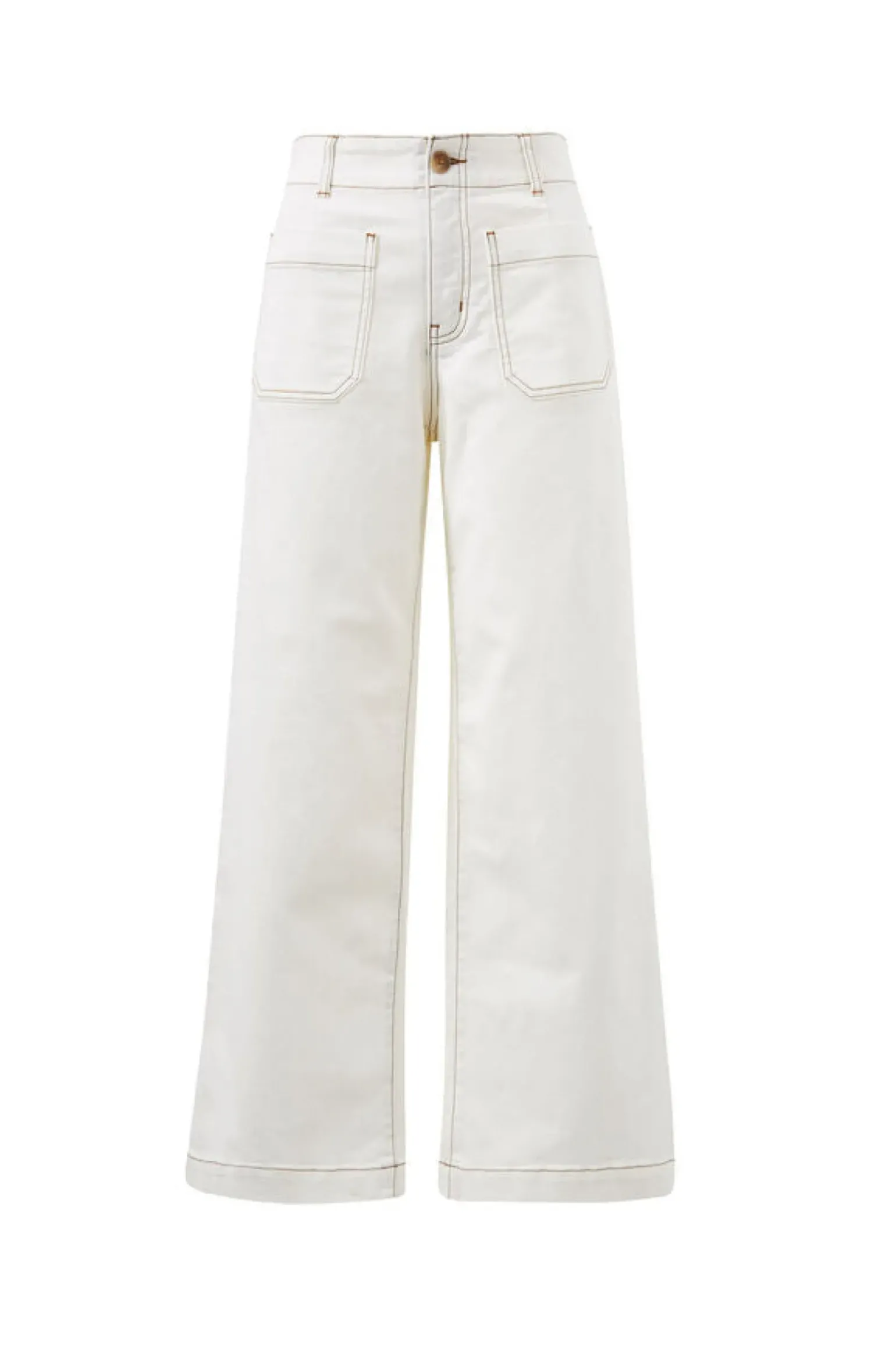 Ceres Life Wide Leg Front Pocket Jean - Fresh Ecru