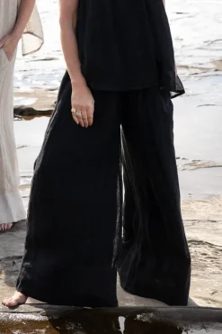 Eadie Arana Linen Pant - Black