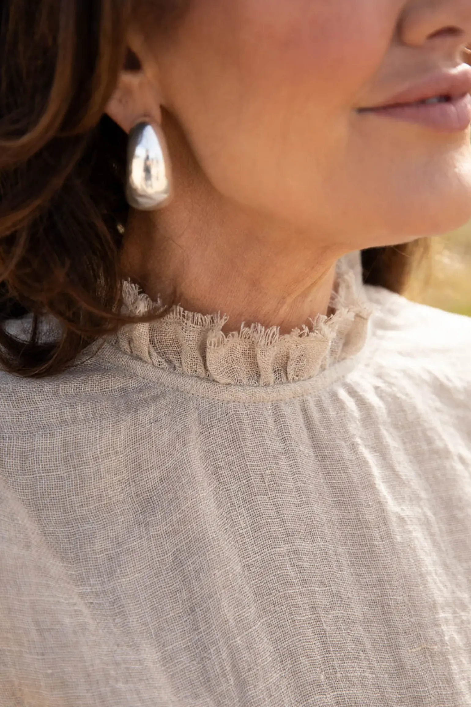 Eadie Nadia Linen Top - Natural