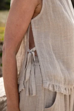 Eadie Nadia Linen Top - Natural