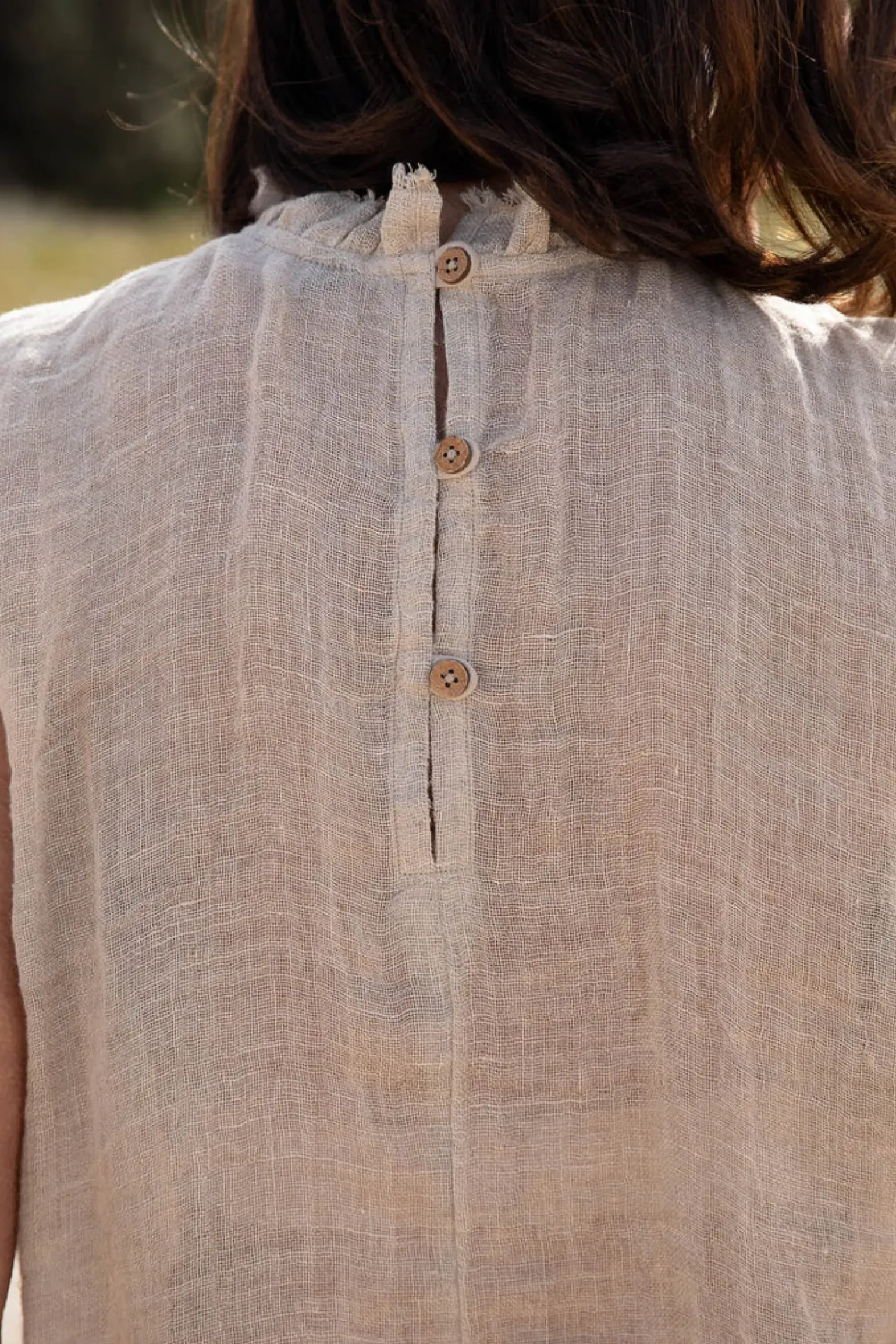 Eadie Nadia Linen Top - Natural