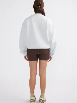 Ena Pelly Classic Collegiate Sweatshirt - White Marle