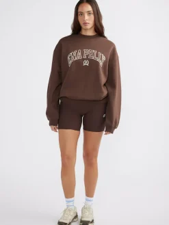 Ena Pelly Classic Collegiate Sweatshirt - Mocha