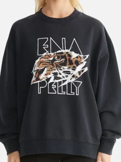 Ena Pelly Lilly Oversized Sweater Tigers Eye - Vintage Black