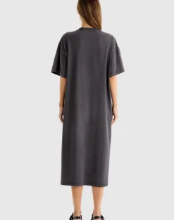 Ena Pelly World Tour Tee Dress - Faded Black
