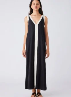 Esmaee Monochrome Dress - Black/Cream