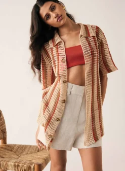 Esmaee Saint Tropez Shirt - Natural Stripe