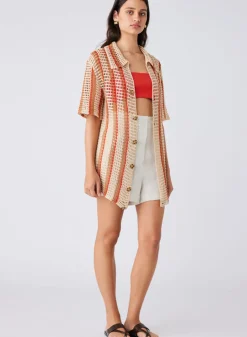 Esmaee Saint Tropez Shirt - Natural Stripe