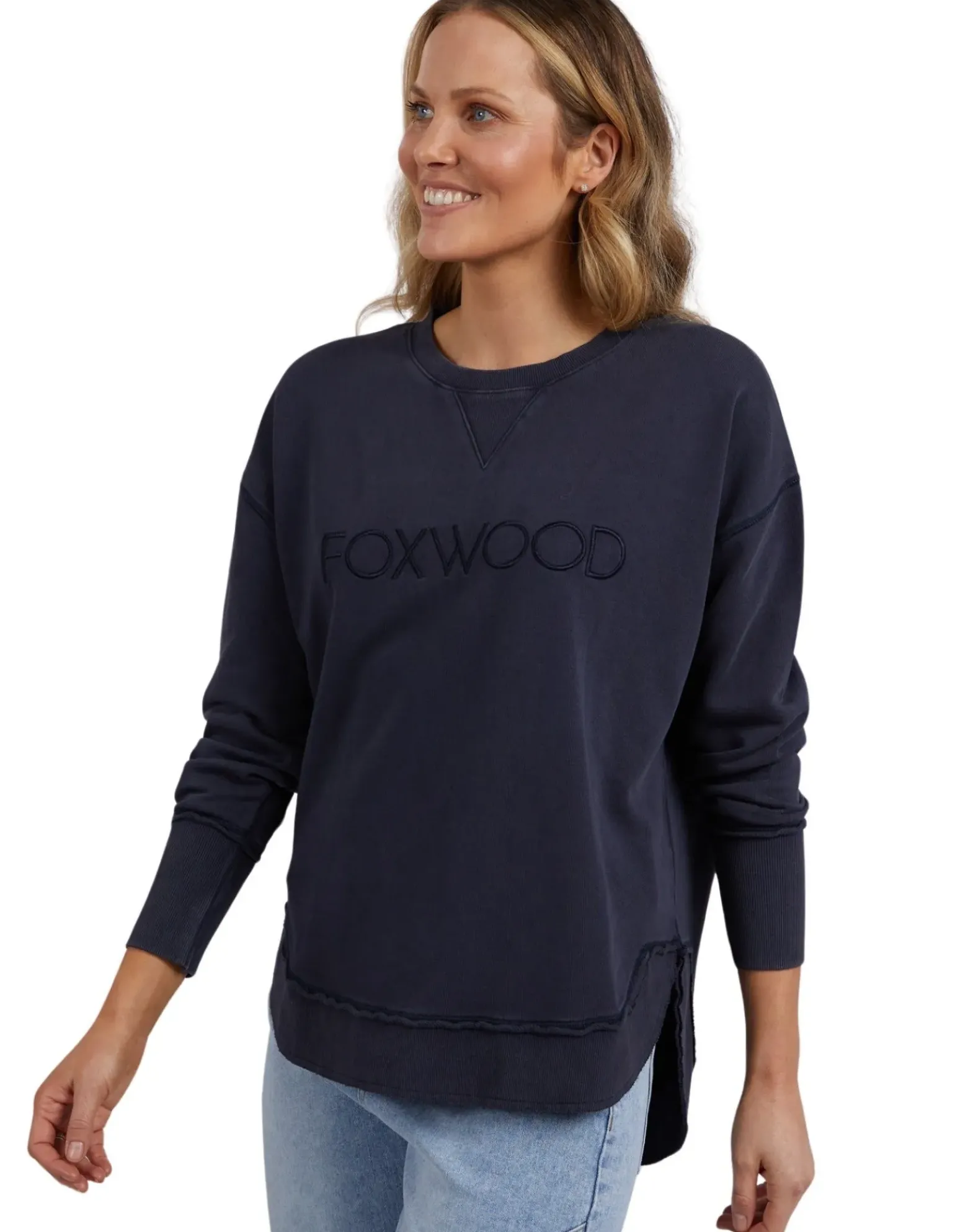 Foxwood Simplified Crew- Washed Navy
