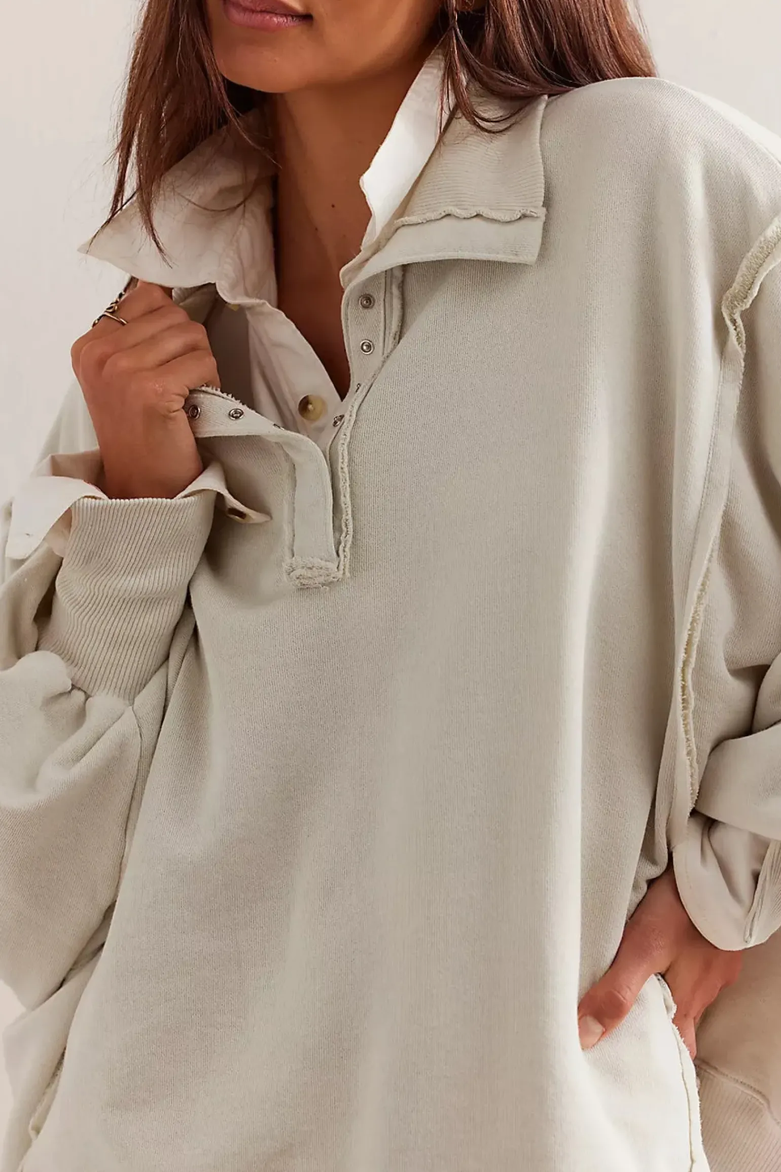 Free People Camden Henley - Grey Opal