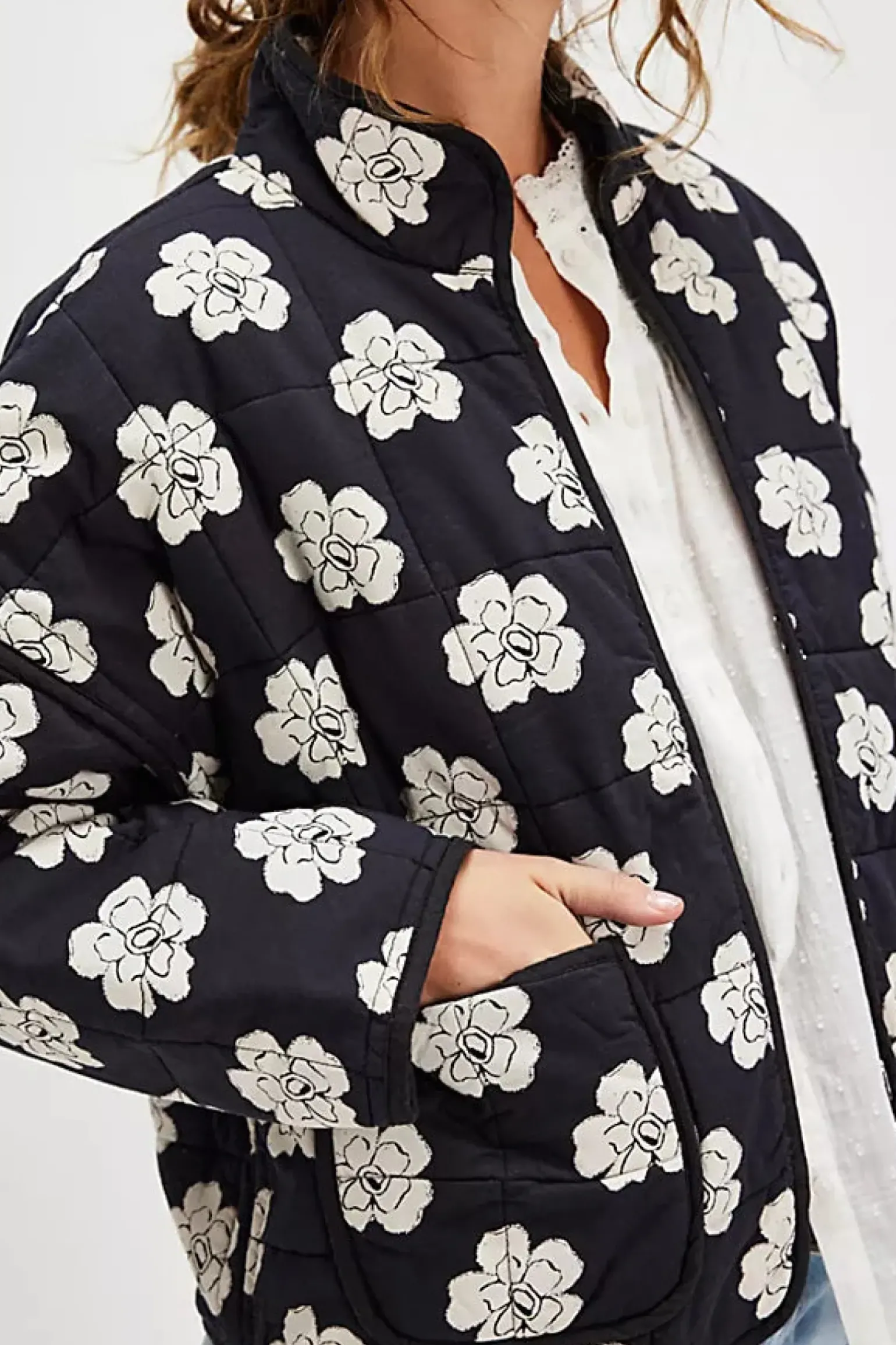 Free People Chloe Jacket - Night Blooms