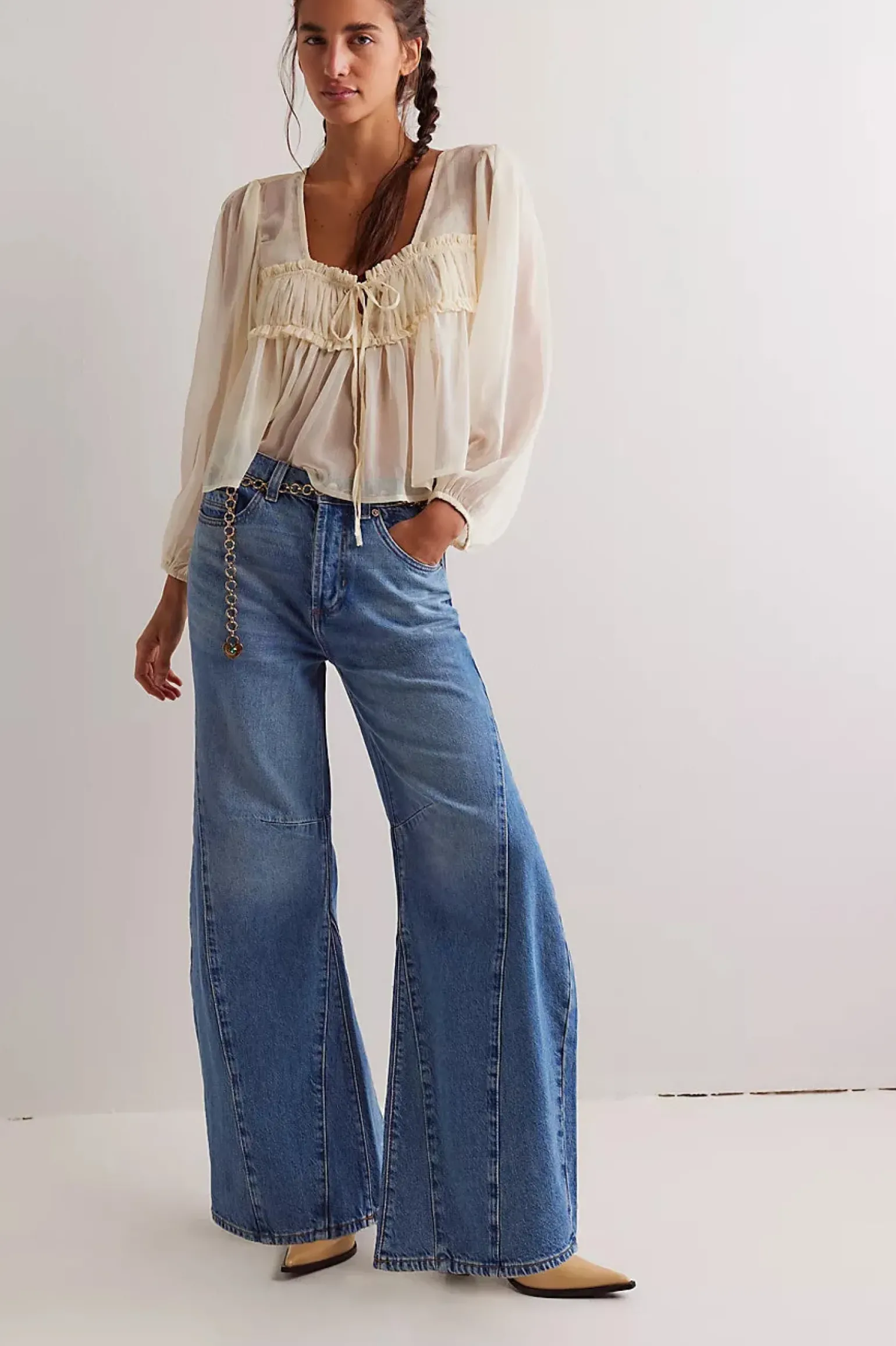 Free People Eden High Slouchy Jean - Homefree