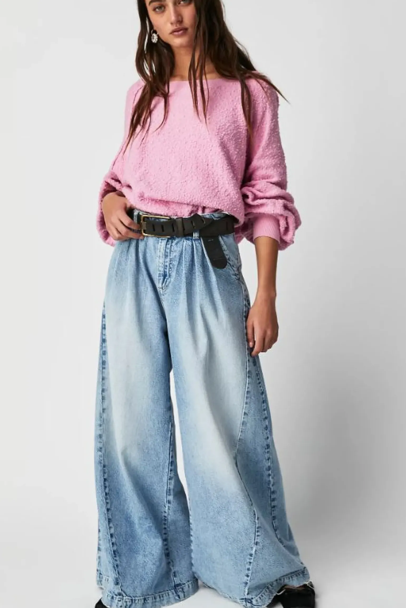 Free People Equinox Denim Trouser - Open Sky