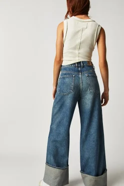 Free People Final Countdown Mid Rise Jean